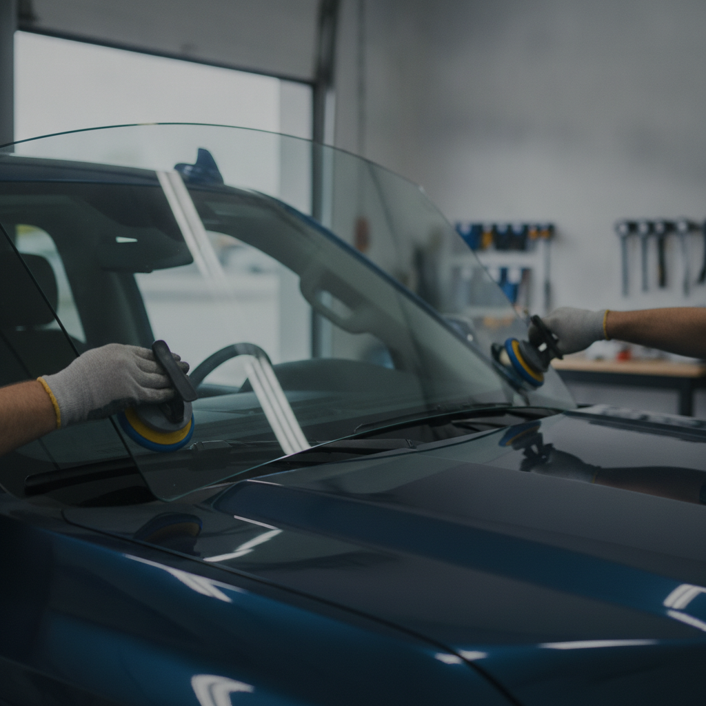 Truck Glass Replacement no peoples faces just hand